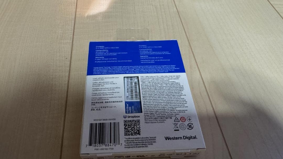 新品 WD Blue SA510 1TB SATA SSD M.2 /2280