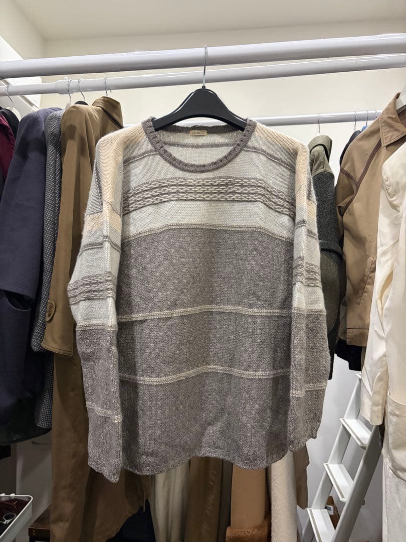 80s malo ニット カシミヤ100% 丸首 vintage
