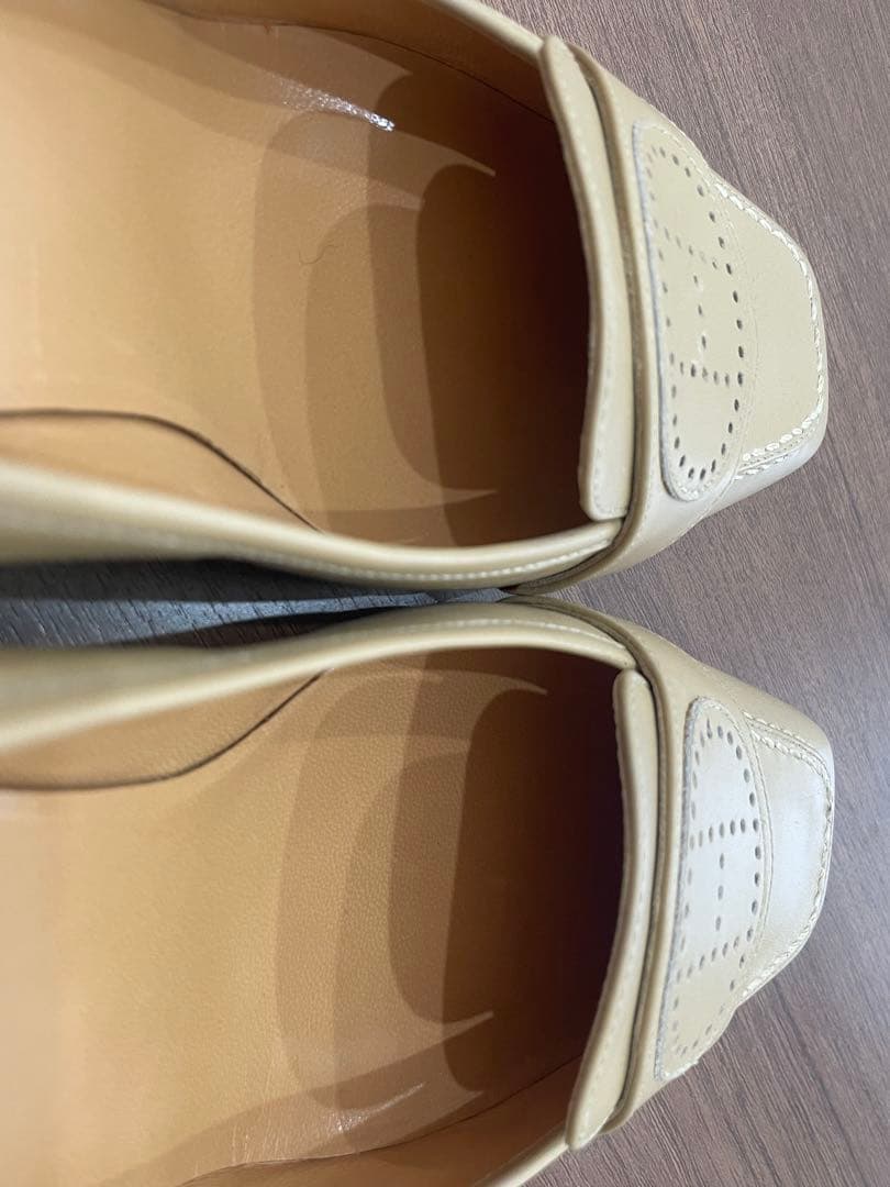 石原タイコ☆HERMES パンプス/36.5/BEG エルメス