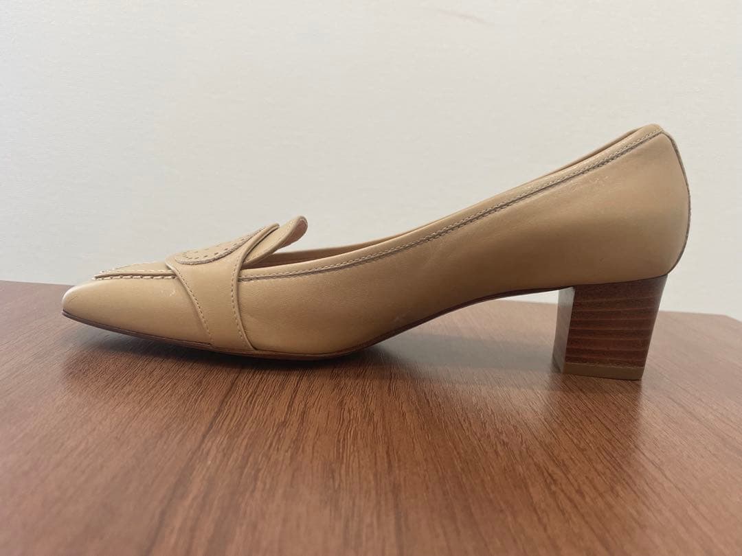 石原タイコ☆HERMES パンプス/36.5/BEG エルメス