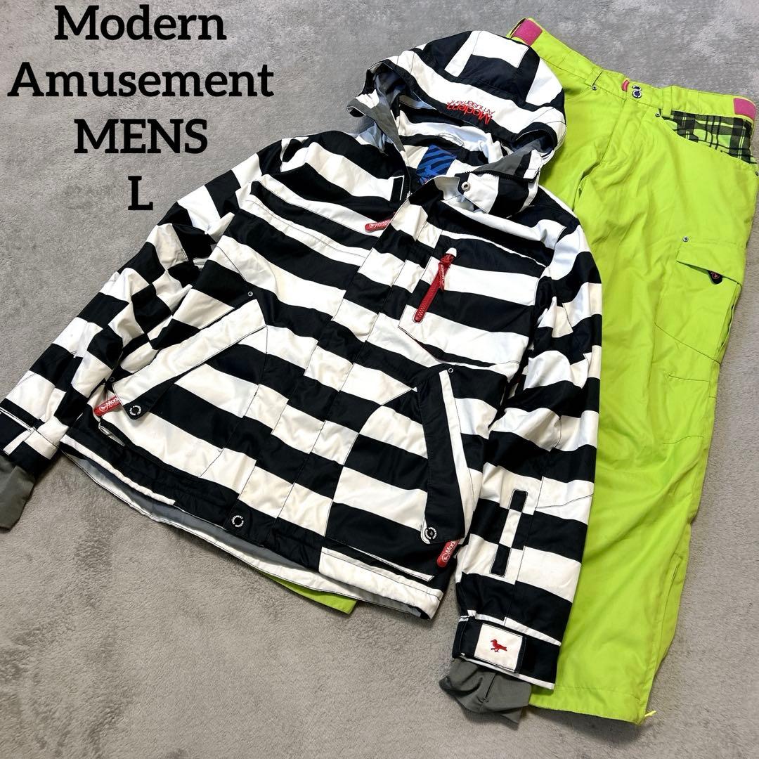モダンアミューズメントメンズスキースノーボードウェアセットアップ男性用サイズL
