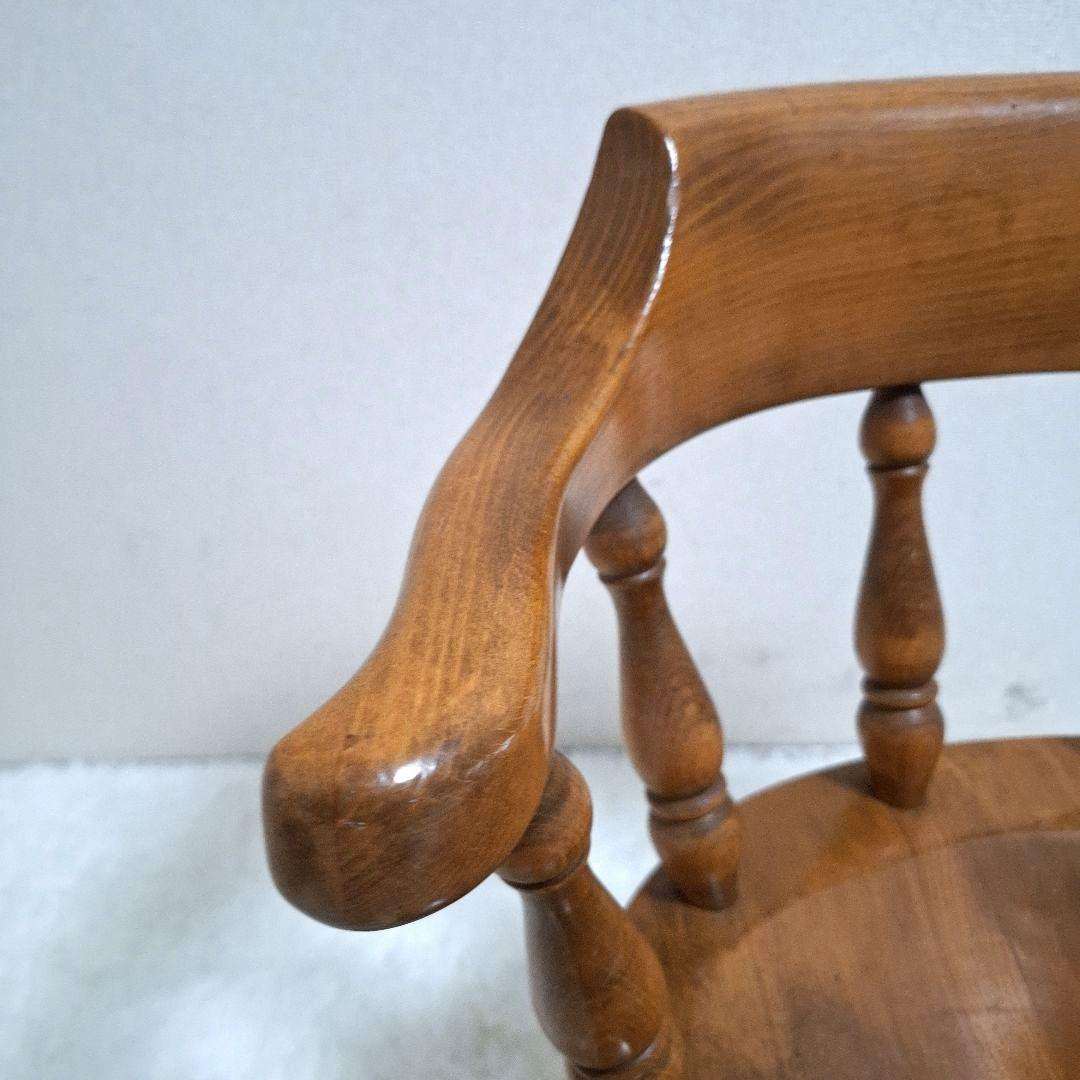 【美品】柏木工 木製 背もたれ 肘掛け付き椅子 アームチェア