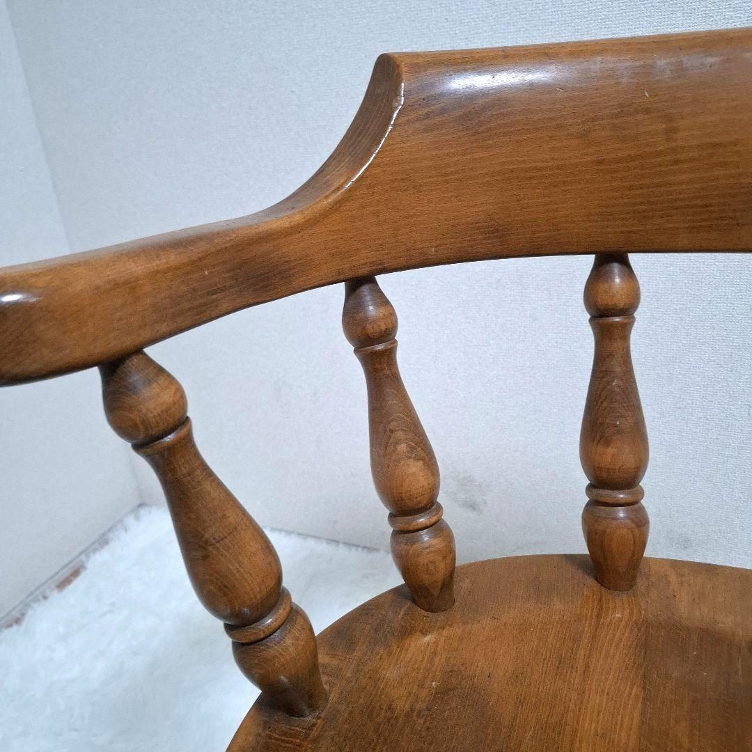 【美品】柏木工 木製 背もたれ 肘掛け付き椅子 アームチェア