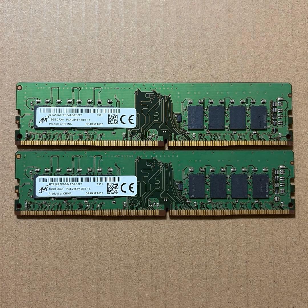 [23] デスクトップ PC メモリ16GBx2(32GB) DDR4 2666