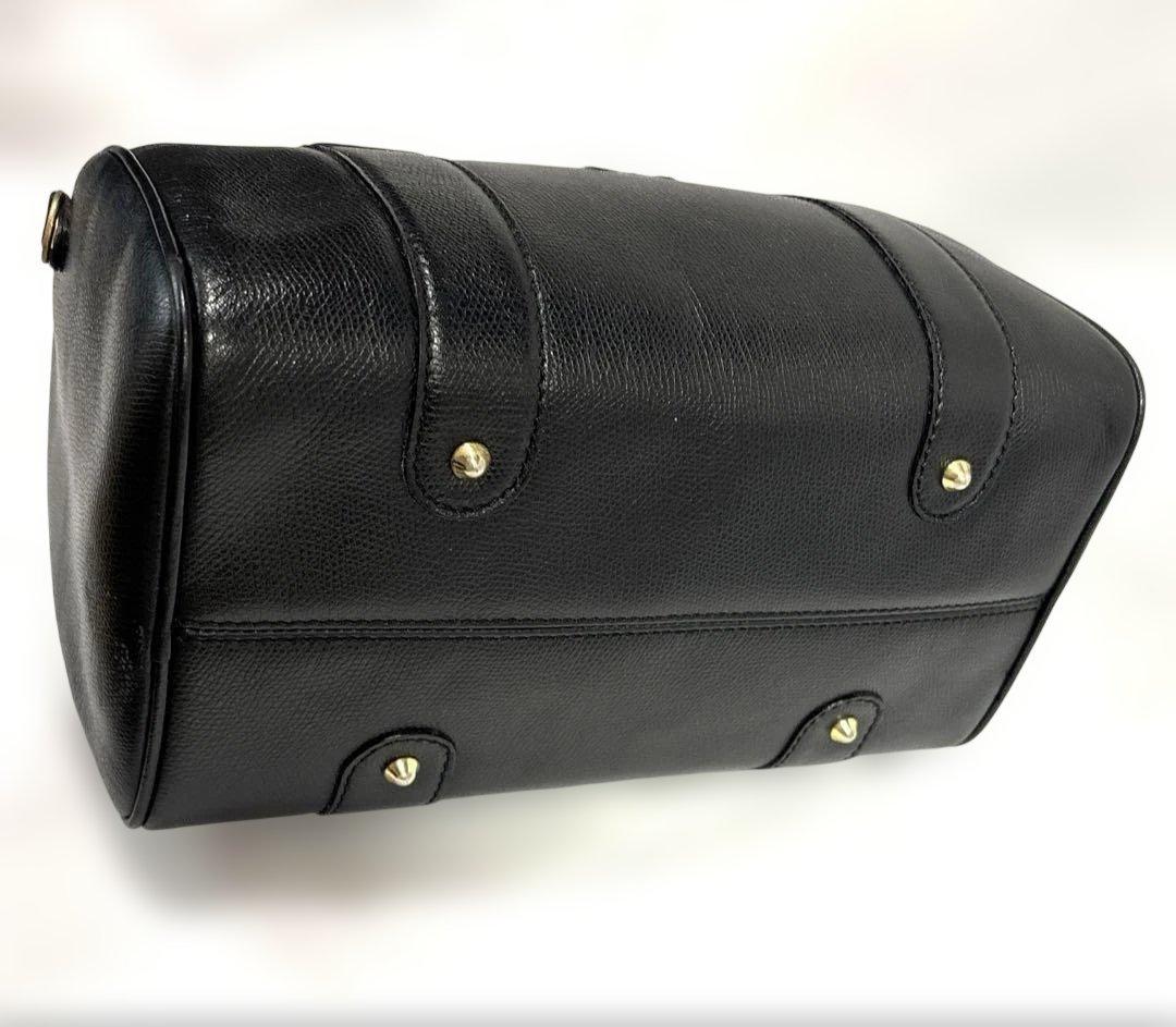 美品MCM エムシーエムミニボストンバッグブラックハンドバッグ旅行カバン