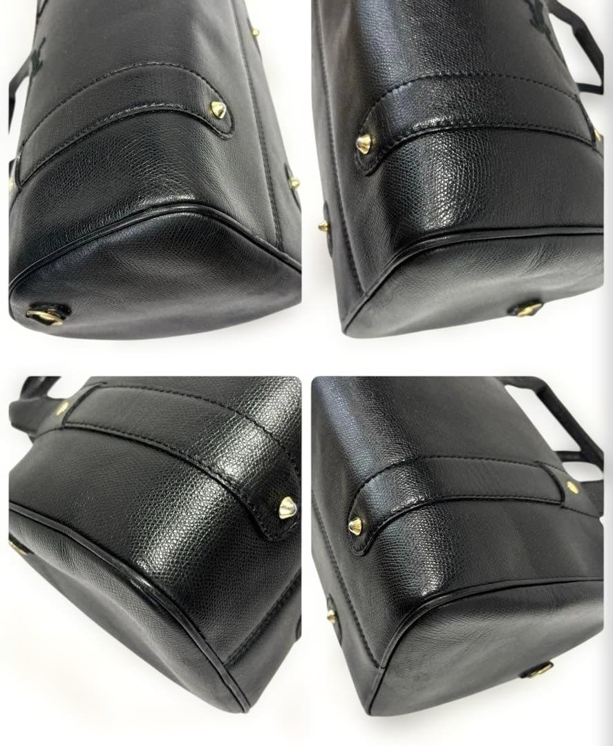 美品MCM エムシーエムミニボストンバッグブラックハンドバッグ旅行カバン