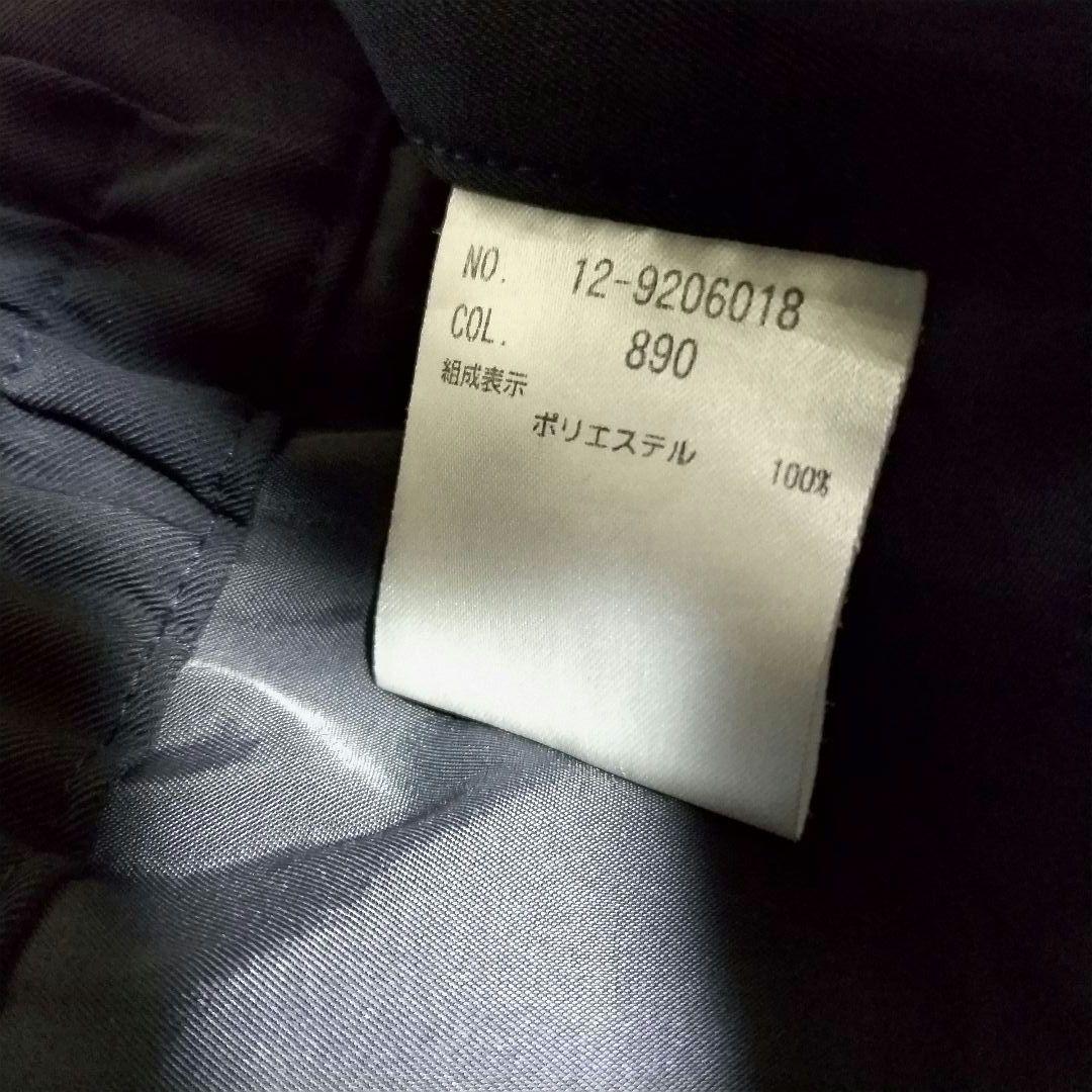 プラステ　パンツスーツ　セットアップ　ノーカラー　カラーレス　ネイビー　背抜き