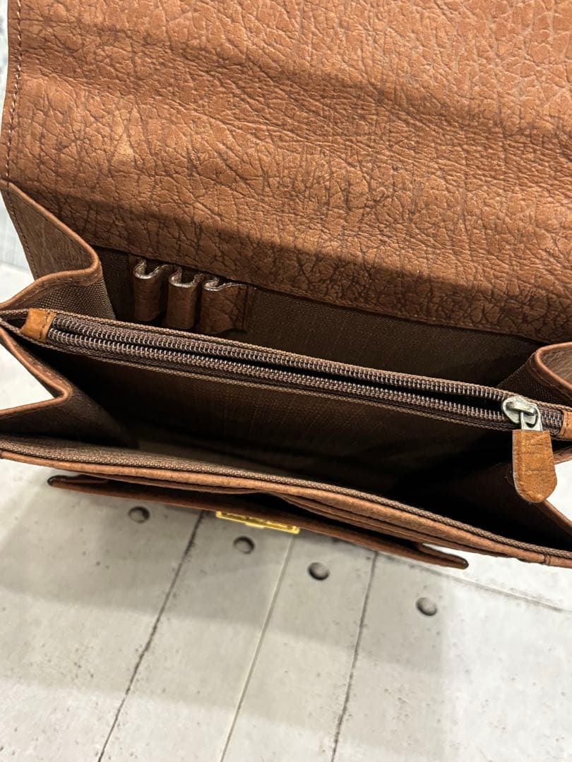 ●希少　ハンティングワールド　象革　ハンドバッグ　エレファントレザー