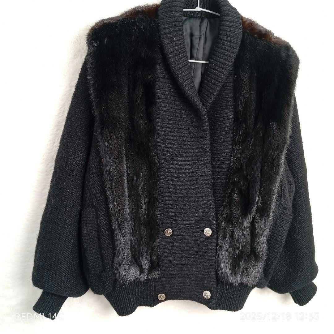 リアルファ×ニット ビンテージオーダーメイドジャケット XL