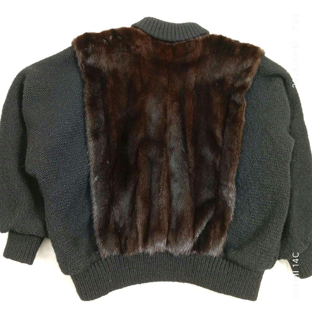 リアルファ×ニット ビンテージオーダーメイドジャケット XL