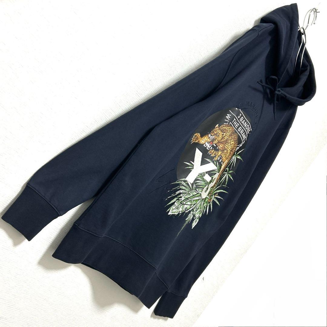 Y-3ワイスリー　レオパードフーディー　ビッグロゴスウェットパーカー　アニマルL