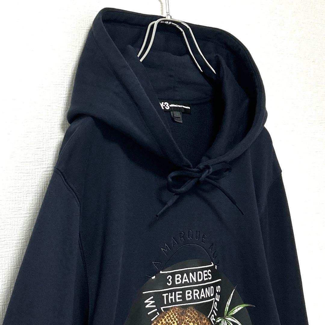 Y-3ワイスリー　レオパードフーディー　ビッグロゴスウェットパーカー　アニマルL