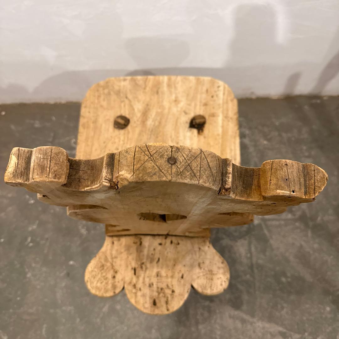 アンティーク　チェア　剥離　フランス　飾り椅子