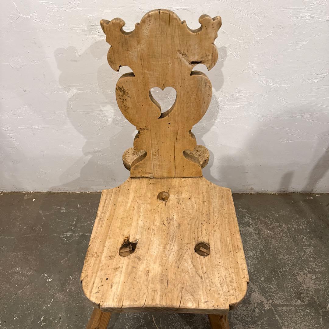 アンティーク　チェア　剥離　フランス　飾り椅子