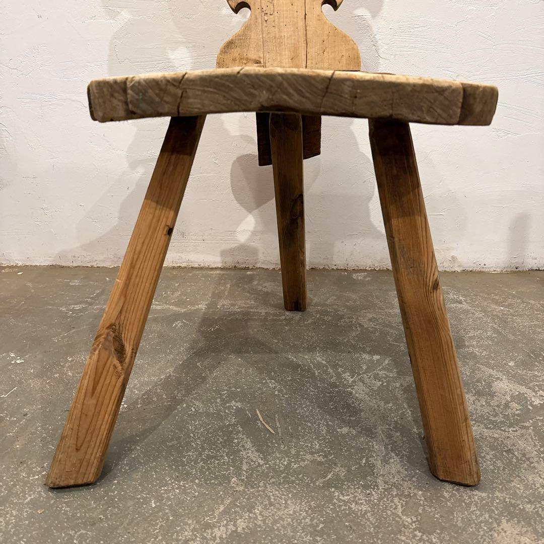 アンティーク　チェア　剥離　フランス　飾り椅子