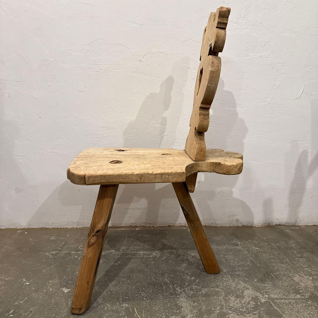 アンティーク　チェア　剥離　フランス　飾り椅子