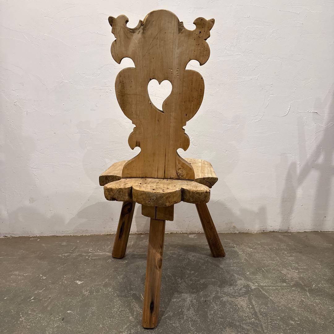 アンティーク　チェア　剥離　フランス　飾り椅子