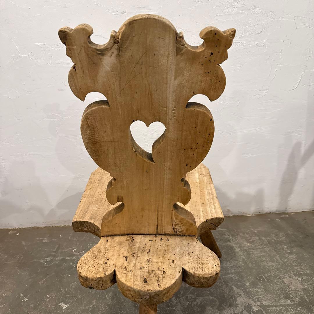 アンティーク　チェア　剥離　フランス　飾り椅子