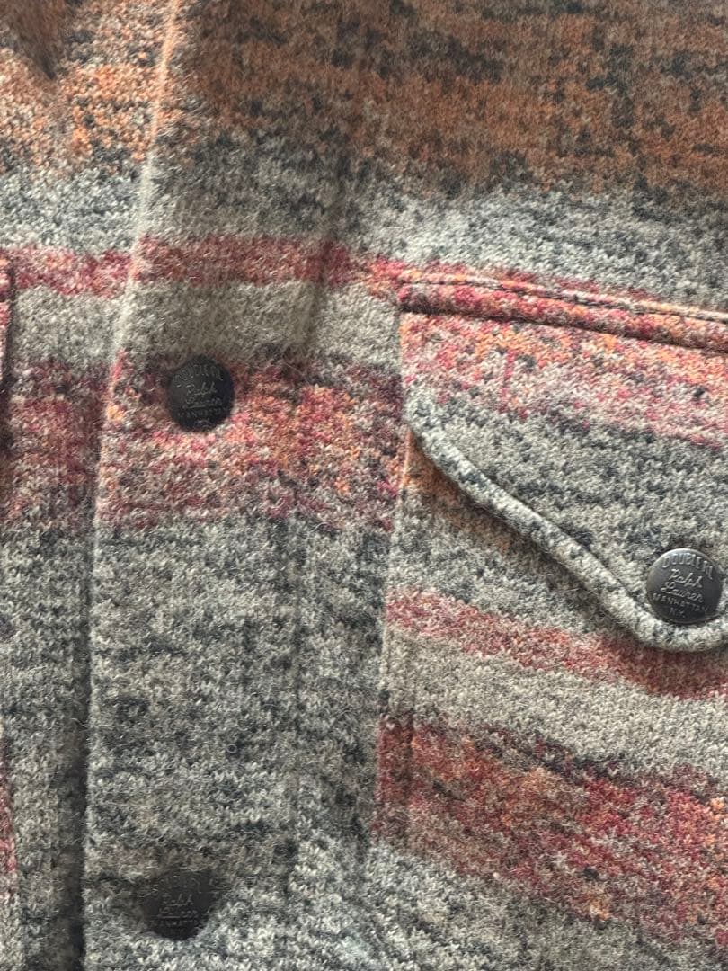 「新品タグ付き未使用」RRLストライプド ダブルニット ウールブレンド