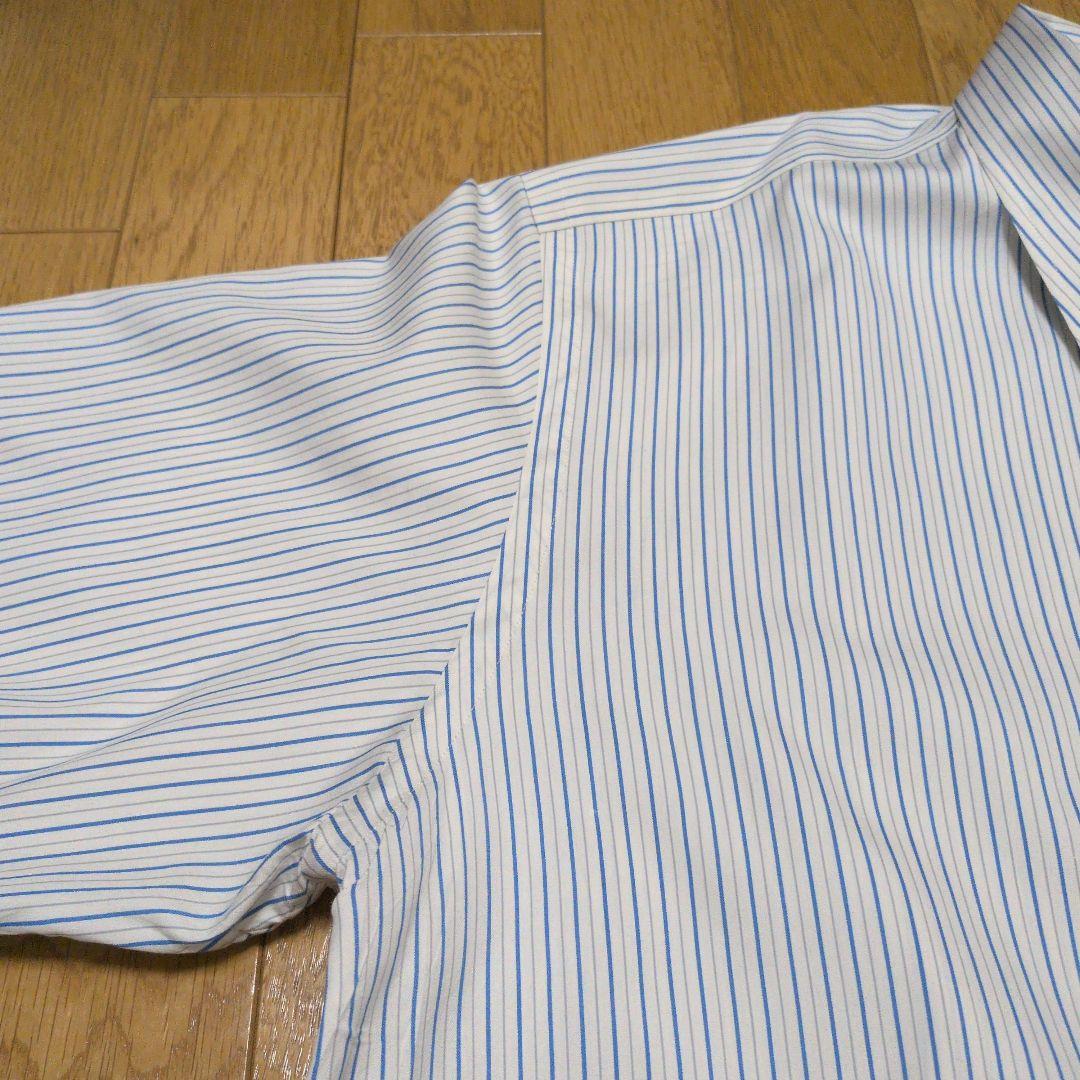 AURALEE　COTTON SILK STRIPE SHIRT コットンシルク