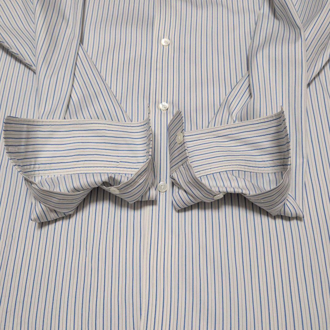 AURALEE　COTTON SILK STRIPE SHIRT コットンシルク