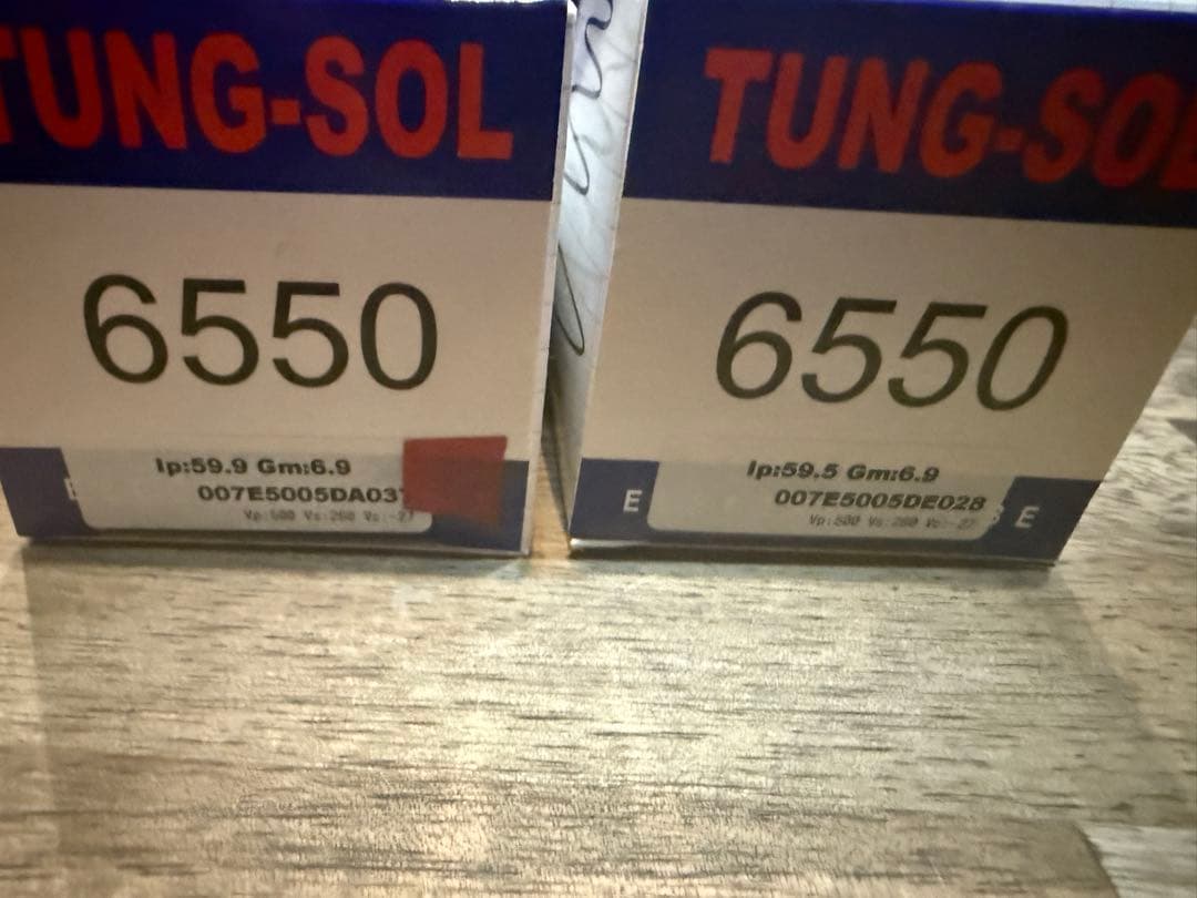 復刻TUNG-SOL 6550 kt88互換　中古美品　マッチドペア