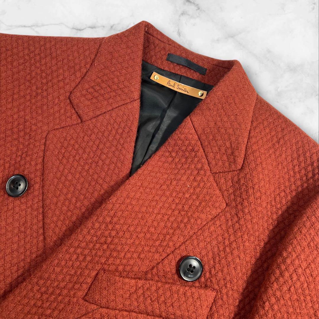 極美品 Paul Smith ダブルプレストチェスターコート サイズM オレンジ