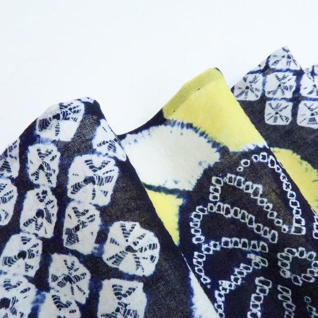 専用Y3423◆美品 有松鳴海絞り 綿 居敷当て付 手縫い 高級浴衣