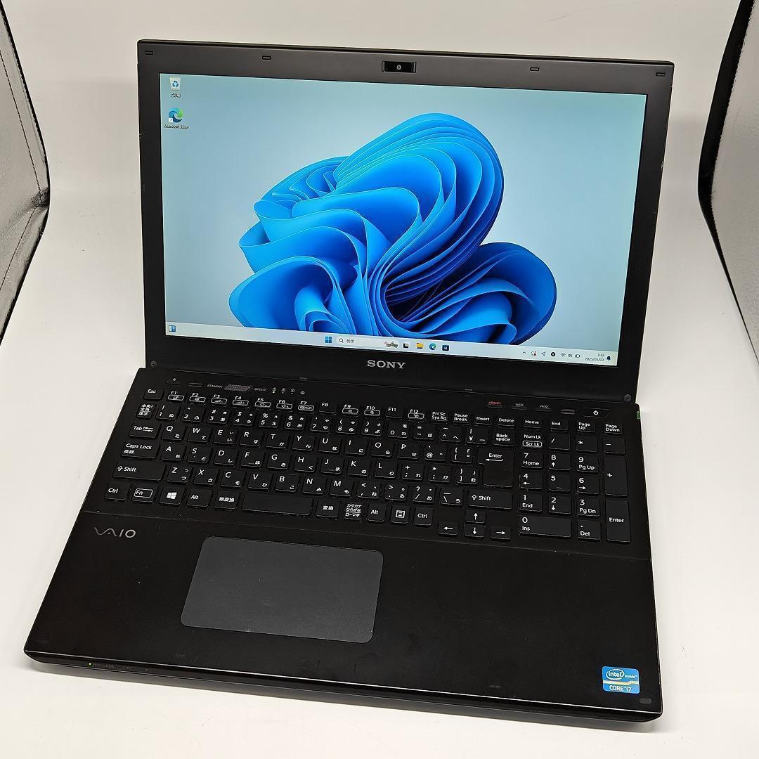 【VAIO】SVS 高速i7 SSD512GB 12GB ブラック ノートPC
