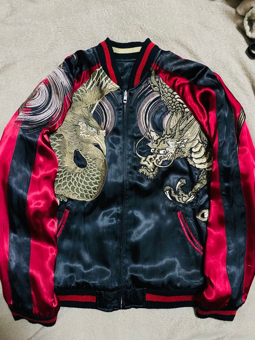 美品 japanese SCRIPT 龍２面用 日本限定スカジャン unisex