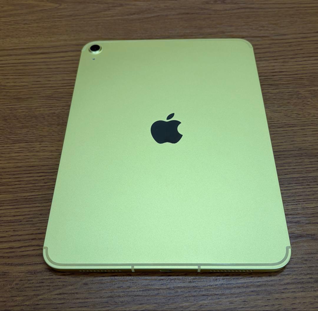 Apple iPad A16 イエロー Cellularモデル 純正ケースつき