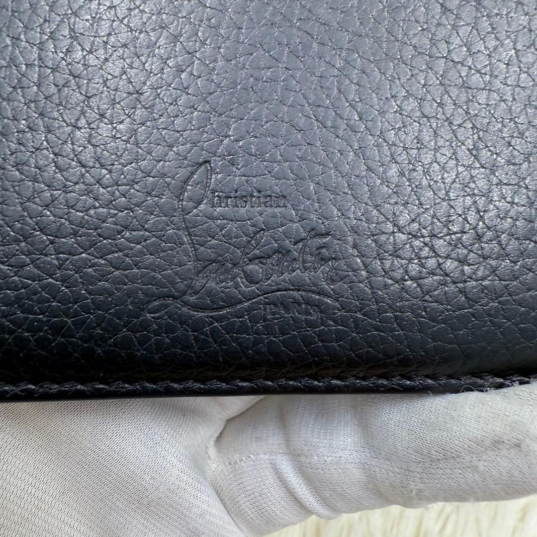 ✨美品✨ クリスチャンルブタン マネークリップ ブラック スタッズ ロゴ レザー