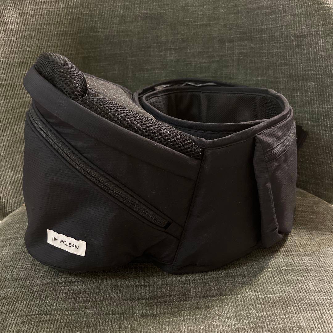 【ポルバン/POLBAN】アドバンス ヒップシート 抱っこ紐 ブラック 黒