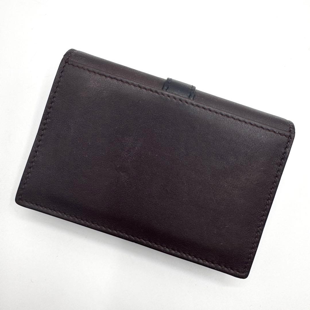 良品✨サンローラン　カードケース　名刺入れ　二つ折り財布　YSL　ブラウン
