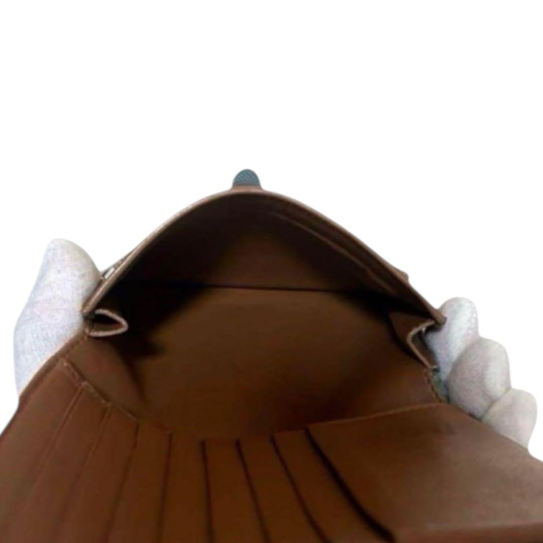 セリーヌ　折り財布　ストラップマルチファンクション　バイカラー　ライトブルー