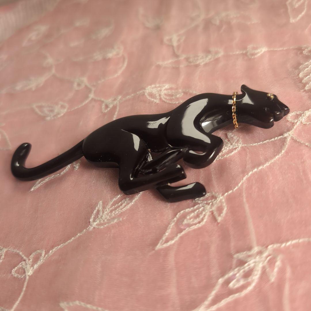 ★お値下げ★本鼈甲ピューマモチーフブローチ