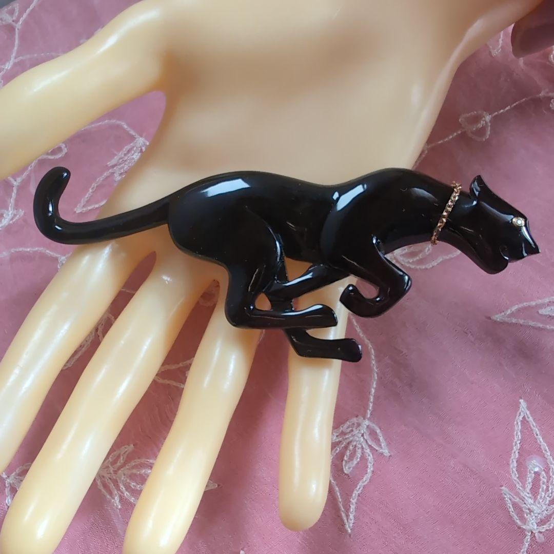 ★お値下げ★本鼈甲ピューマモチーフブローチ