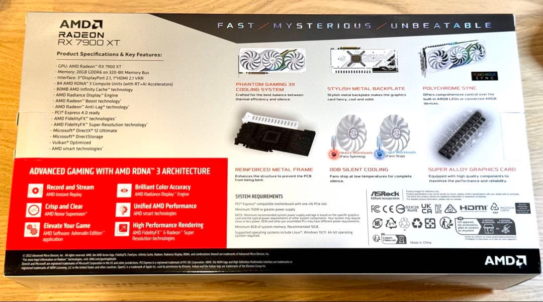 ASRock Radeon RX 7900 XT OC 20GB ホワイト