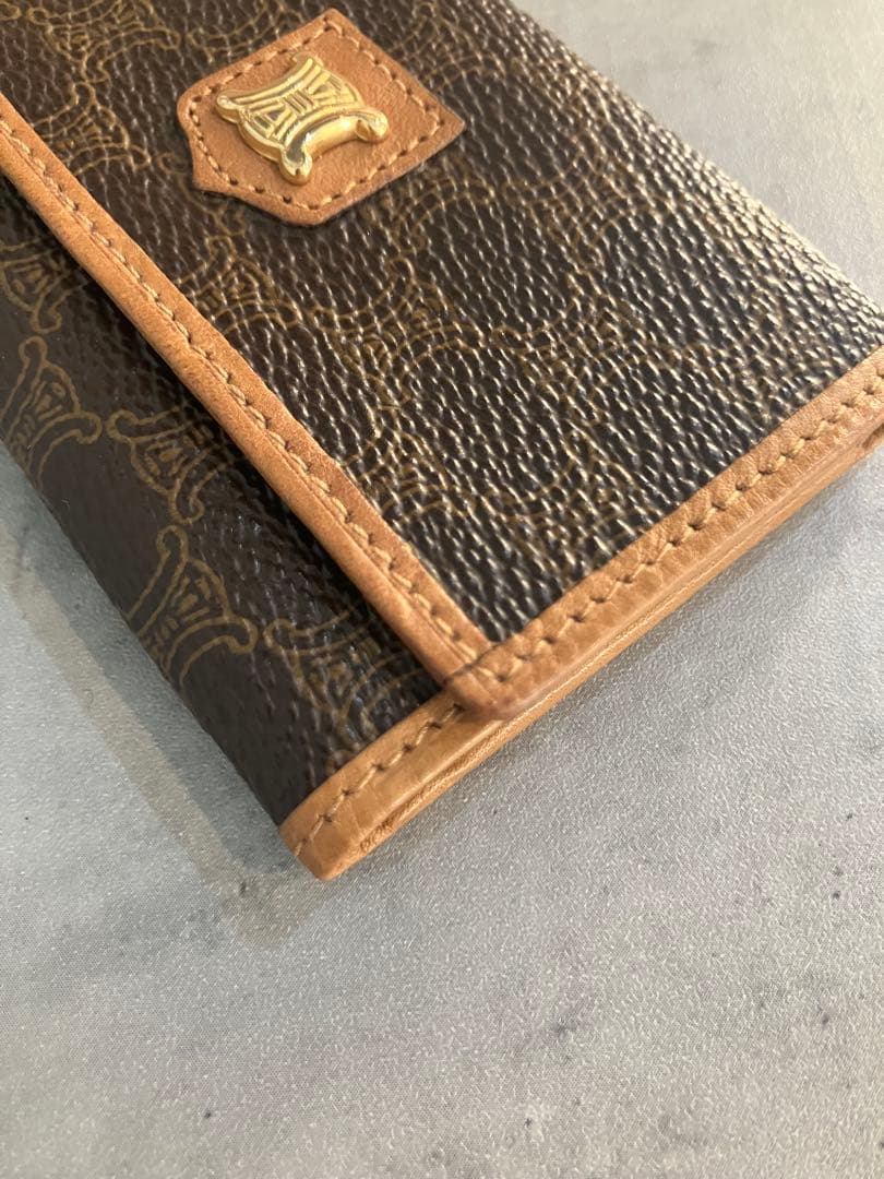 CELINE マカダム柄 トリオンフロゴ キーケース