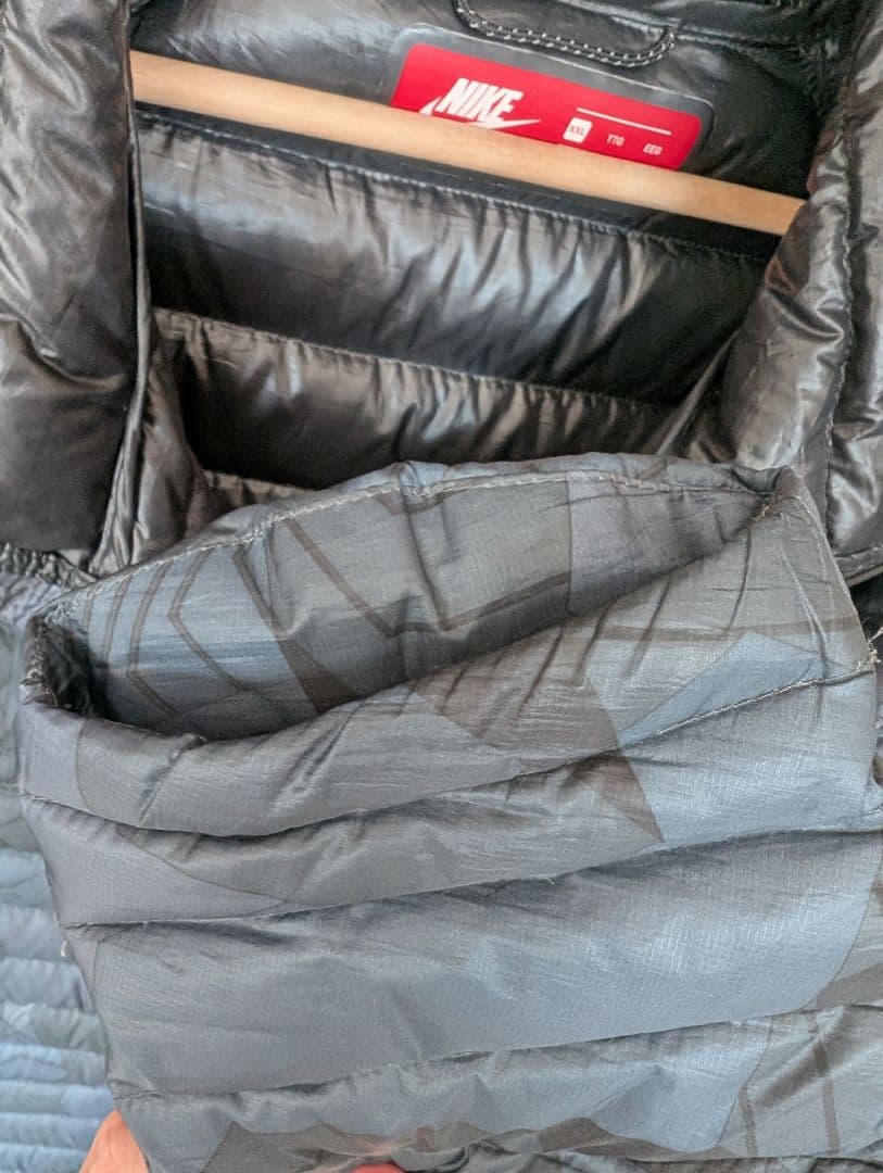 NIKE DOWN FILL HOODIE XXL/総柄/赤タグ