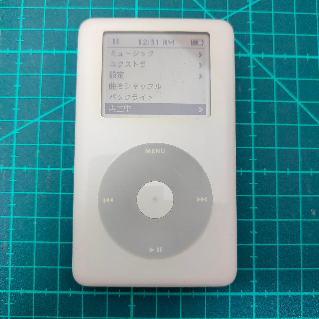 動作品 iPod第4世代 ClickWheel 20GB/別売マイク付/初期化済