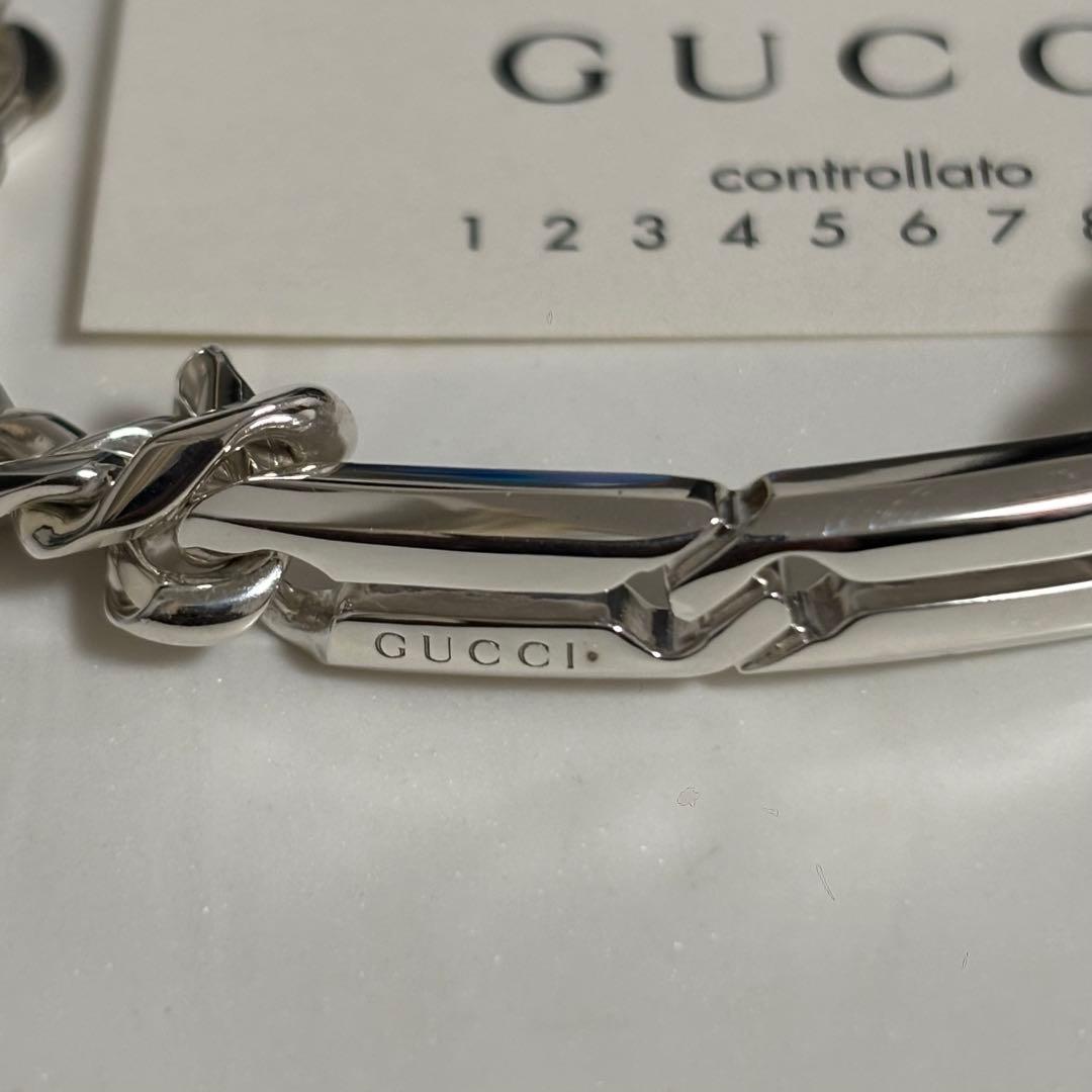 GUCCI 新品同様品【AAA 西島隆弘 着用】ノットブレスレット　刻印18