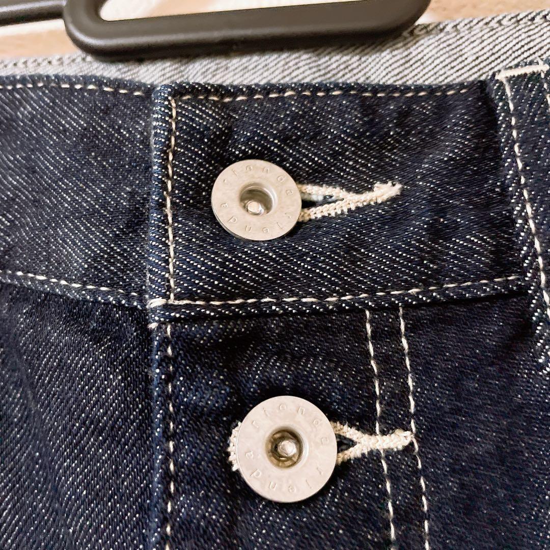新品タグ付き rienda フロントボタンデザインハイウエストデニムパンツ M