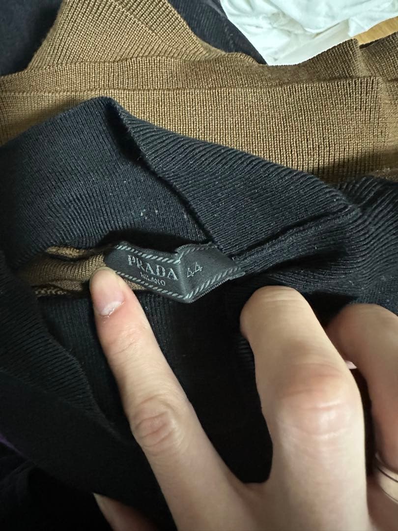 PRADA 2011aw モックネック ニット バイカラー