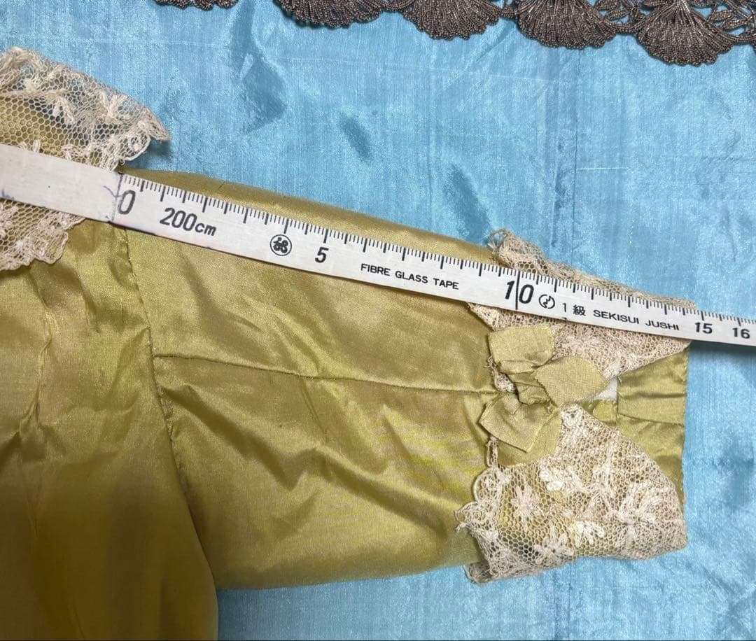 セール中　アンティークビスクドール ドレス　大きいドール用　ボネセット