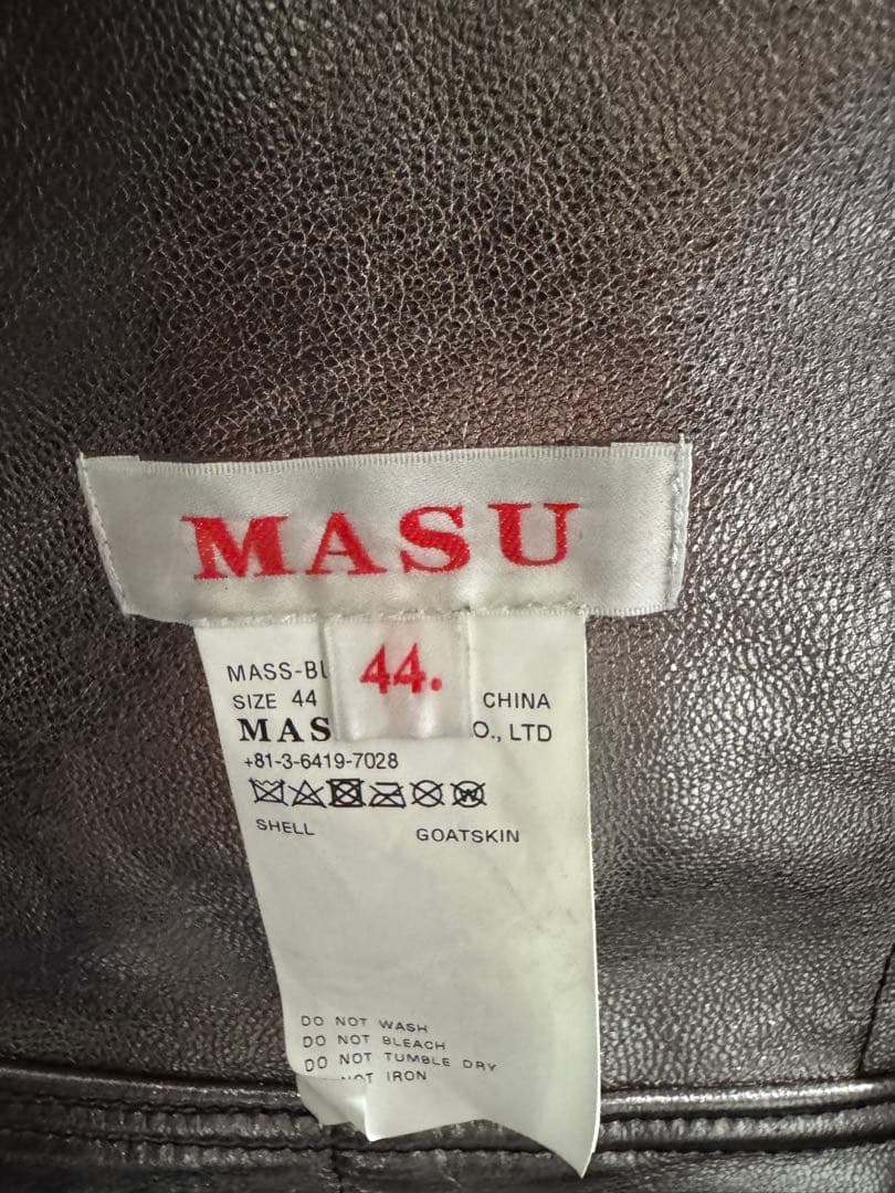 ジャケット・アウター MASU 24SS WINGCUT LEATHER TRUCKER JACKET