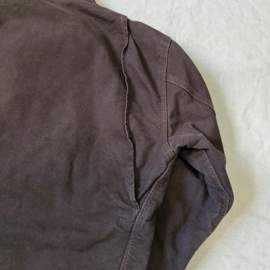 カーハート デトロイトジャケット ダークブラウン J97 DKB 企業ロゴ 刺繍