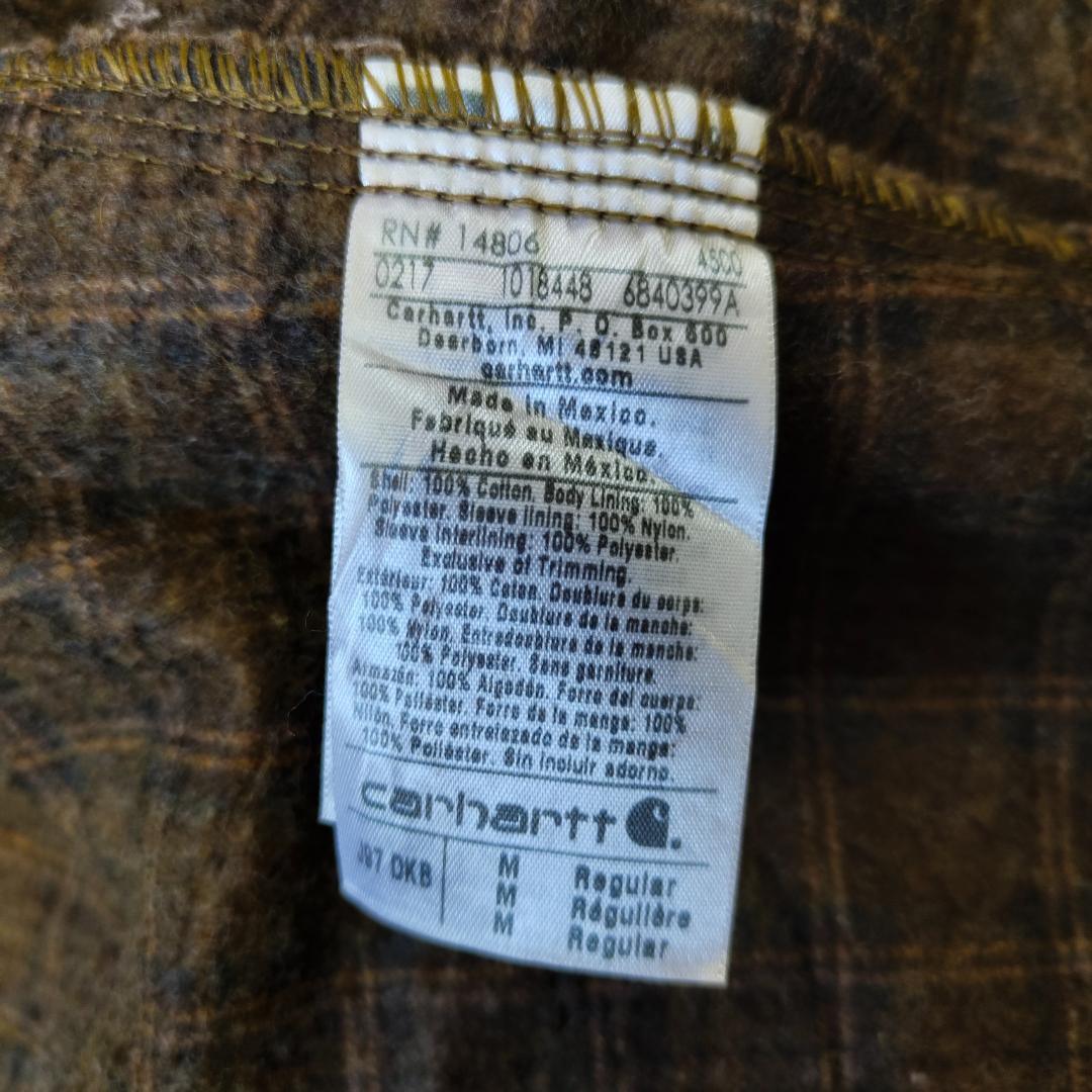 カーハート デトロイトジャケット ダークブラウン J97 DKB 企業ロゴ 刺繍