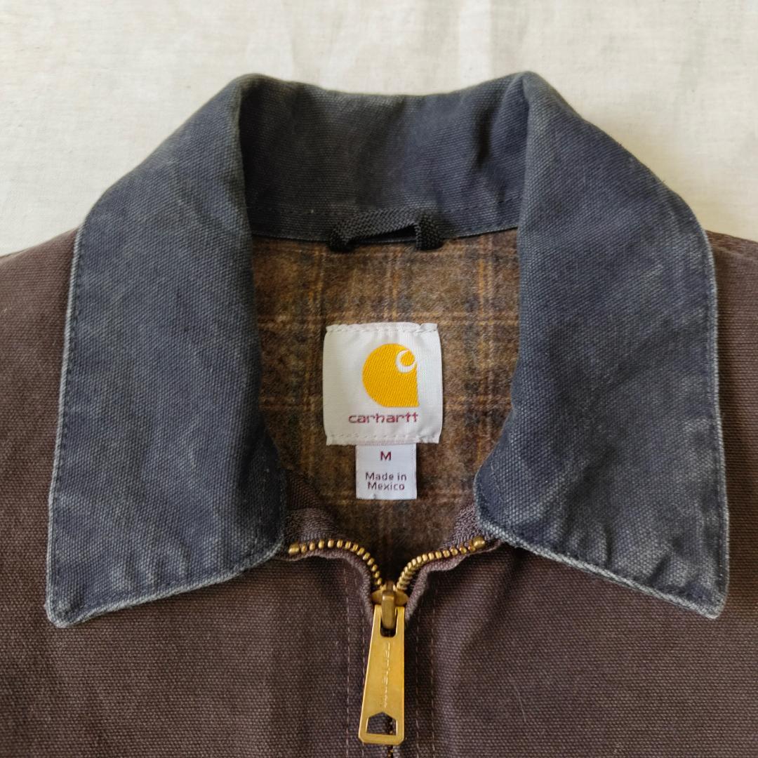 カーハート デトロイトジャケット ダークブラウン J97 DKB 企業ロゴ 刺繍