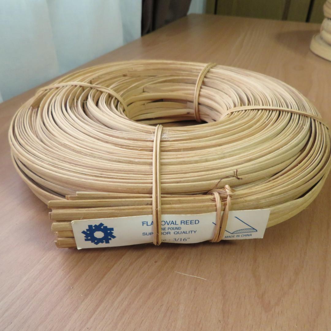 ハンドメイド　バスケット材料　リード　5点まとめて　約2,100g　木製　かご籠